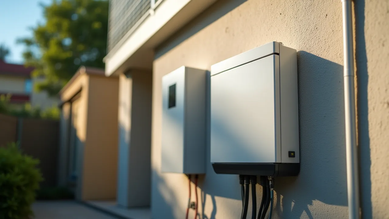Magazyn energii domowego użytku zamontowany na elewacji budynku